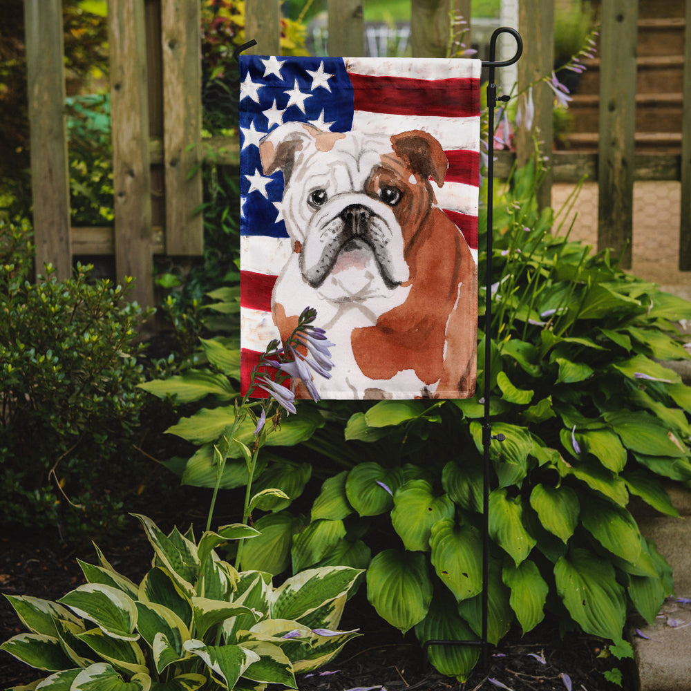 English Bulldog Patriotic Garden Flag Mailbox Decorative Yard Banner Outside Patio Artwork for Flower Beds, Garden Size, Multicolor
