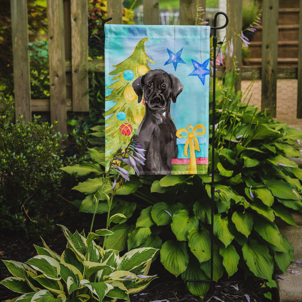 Black Labrador Christmas Garden Flag Mailbox Decorative Yard Banner Outside Patio Artwork for Flower Beds, Garden Size, Multicolor