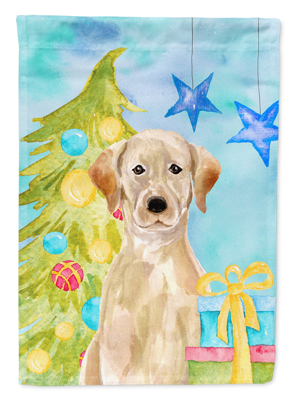 Yellow Labrador Christmas Garden Flag Mailbox Decorative Yard Banner Outside Patio Artwork for Flower Beds, Garden Size, Multicolor