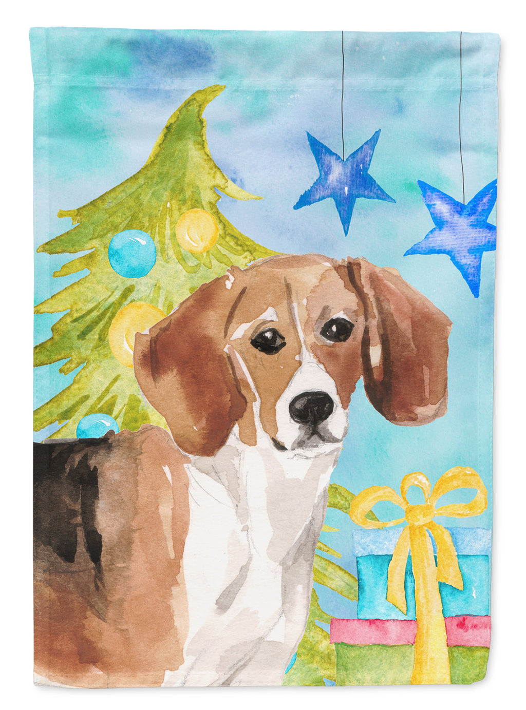 Beagle Christmas Garden Flag Mailbox Decorative Yard Banner Outside Patio Artwork for Flower Beds, Garden Size, Multicolor