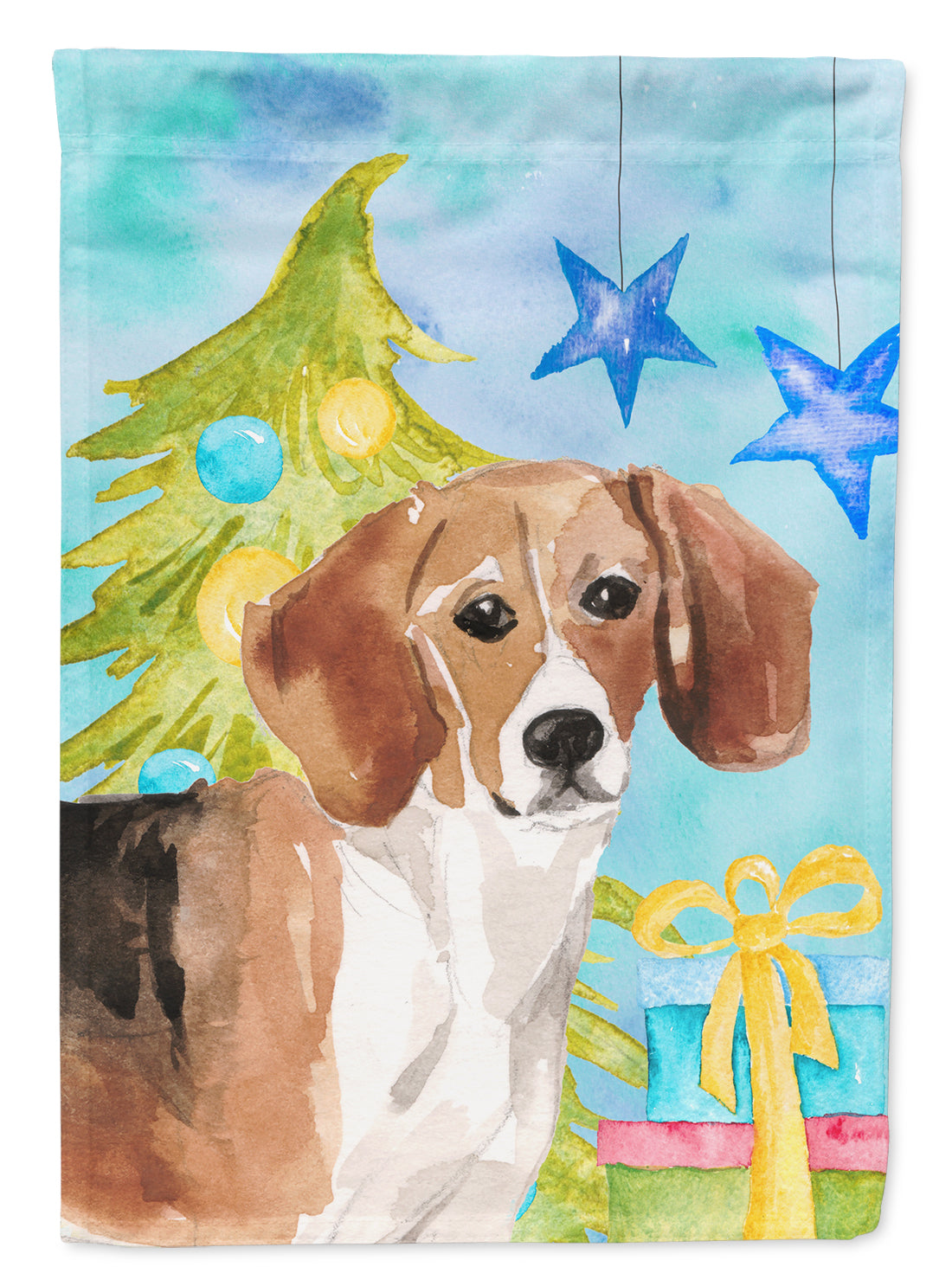 Beagle Christmas Garden Flag Mailbox Decorative Yard Banner Outside Patio Artwork for Flower Beds, Garden Size, Multicolor
