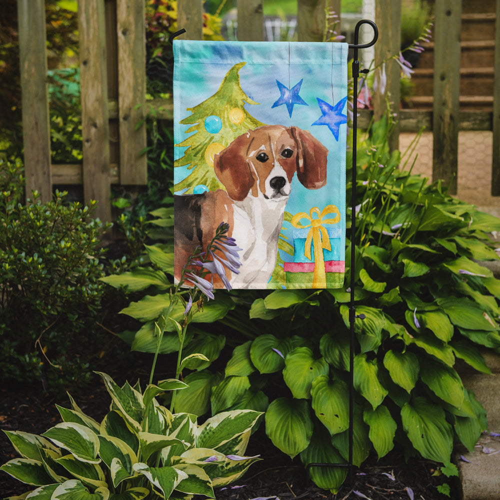 Beagle Christmas Garden Flag Mailbox Decorative Yard Banner Outside Patio Artwork for Flower Beds, Garden Size, Multicolor