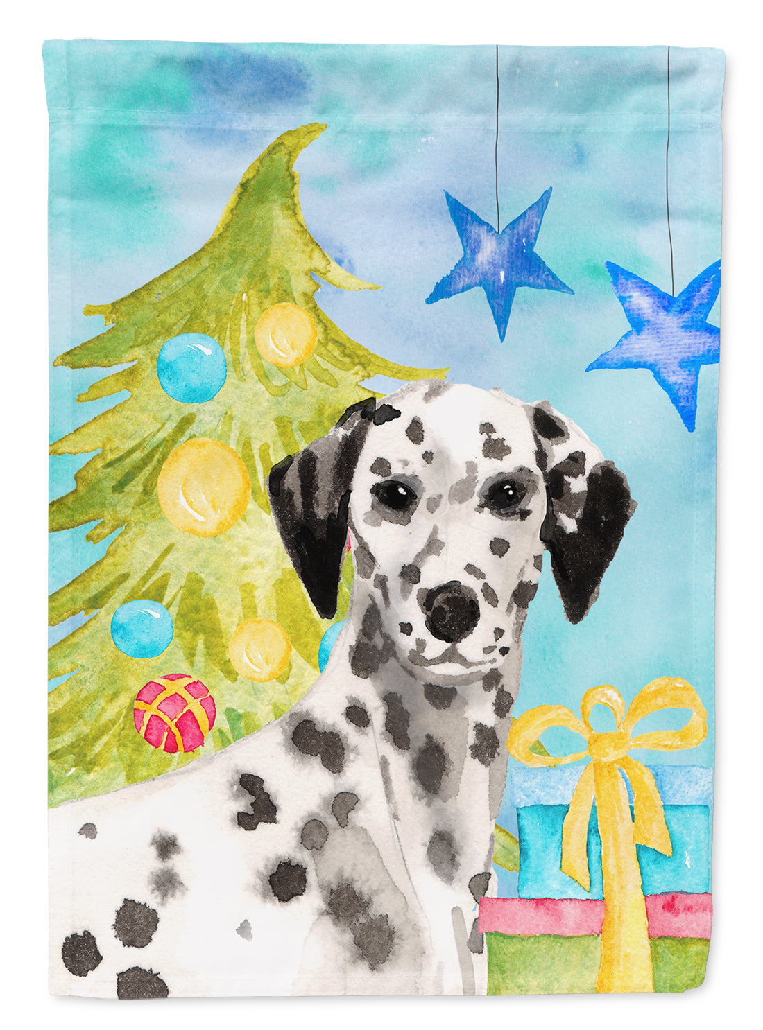 Dalmatian Christmas Garden Flag Mailbox Decorative Yard Banner Outside Patio Artwork for Flower Beds, Garden Size, Multicolor