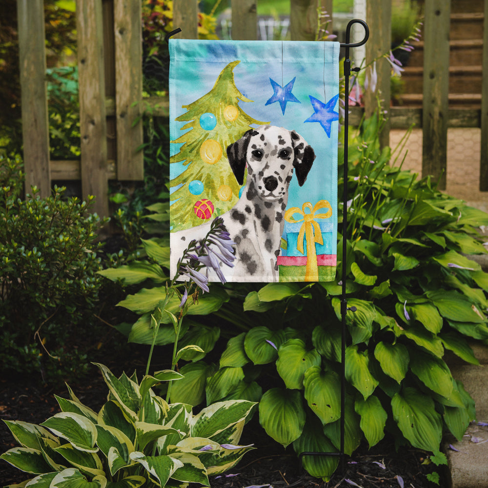 Dalmatian Christmas Garden Flag Mailbox Decorative Yard Banner Outside Patio Artwork for Flower Beds, Garden Size, Multicolor