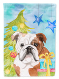 English Bulldog Christmas Garden Flag Mailbox Decorative Yard Banner Outside Patio Artwork for Flower Beds, Garden Size, Multicolor