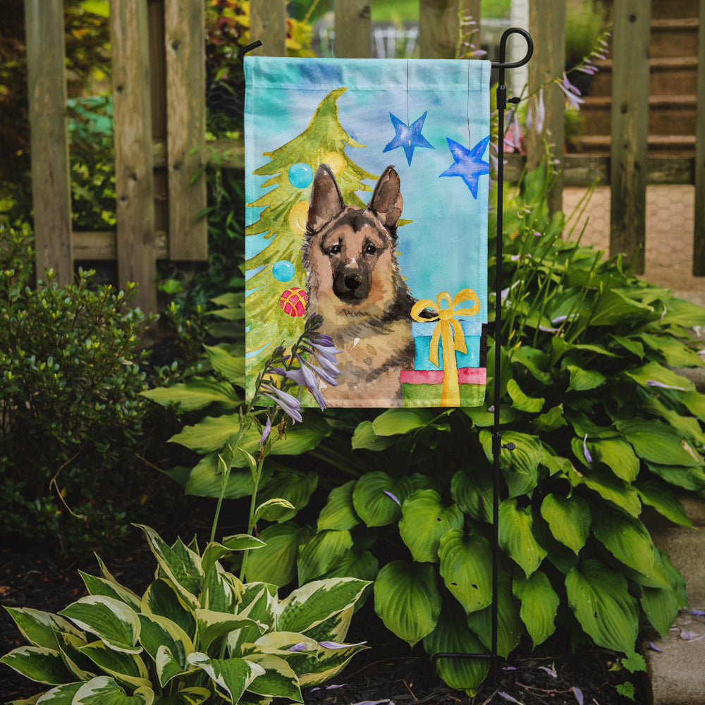 German Shepherd Christmas Garden Flag Mailbox Decorative Yard Banner Outside Patio Artwork for Flower Beds, Garden Size, Multicolor