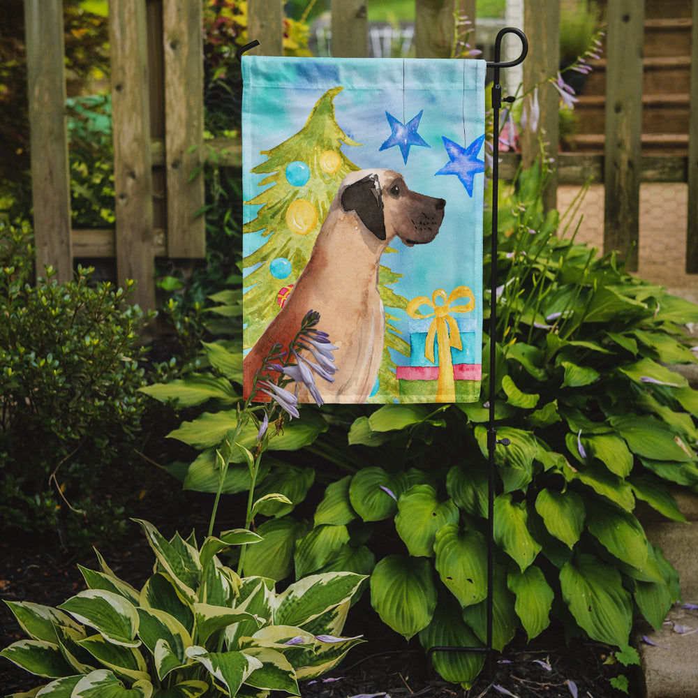 Fawn Natural Great Dane Christmas Garden Flag Mailbox Decorative Yard Banner Outside Patio Artwork for Flower Beds, Garden Size, Multicolor