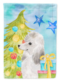 White Standard Poodle Christmas Garden Flag Mailbox Decorative Yard Banner Outside Patio Artwork for Flower Beds, Garden Size, Multicolor
