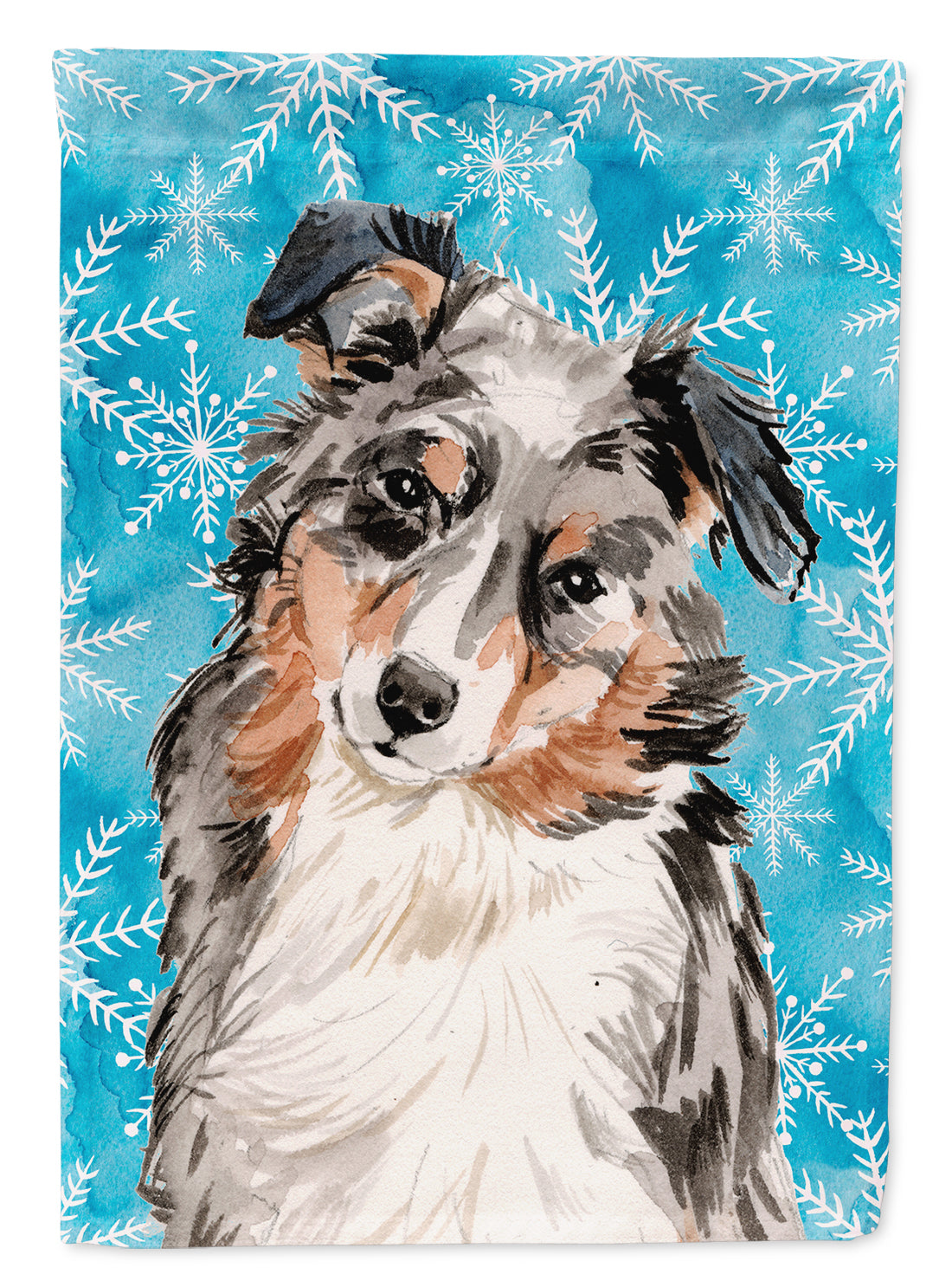 Australian Shepherd Winter Garden Flag Mailbox Decorative Yard Banner Outside Patio Artwork for Flower Beds, Garden Size, Multicolor