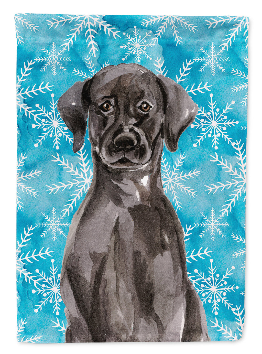 Black Labrador Winter Garden Flag Mailbox Decorative Yard Banner Outside Patio Artwork for Flower Beds, Garden Size, Multicolor