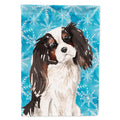 Tricolor Cavalier Spaniel Winter House Flag 28x40 Porch Sleeve Pole Decorative Outside Yard Banner Artwork Wall Hanging, Polyester