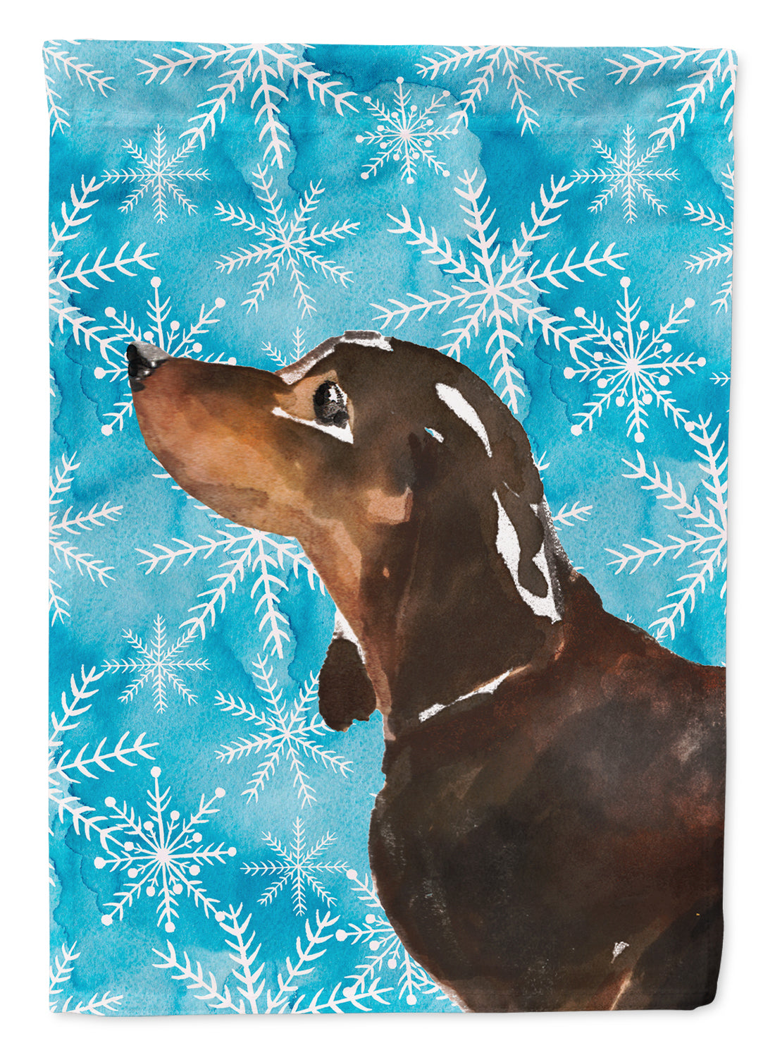 Black and Tan Dachshund Winter Garden Flag Mailbox Decorative Yard Banner Outside Patio Artwork for Flower Beds, Garden Size, Multicolor