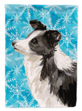 Border Collie Winter Garden Flag Mailbox Decorative Yard Banner Outside Patio Artwork for Flower Beds, Garden Size, Multicolor