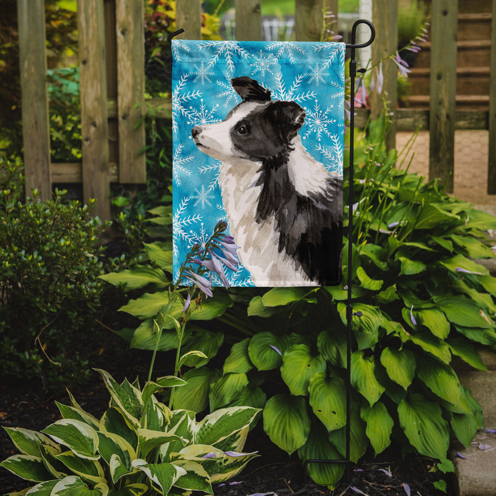 Border Collie Winter Garden Flag Mailbox Decorative Yard Banner Outside Patio Artwork for Flower Beds, Garden Size, Multicolor