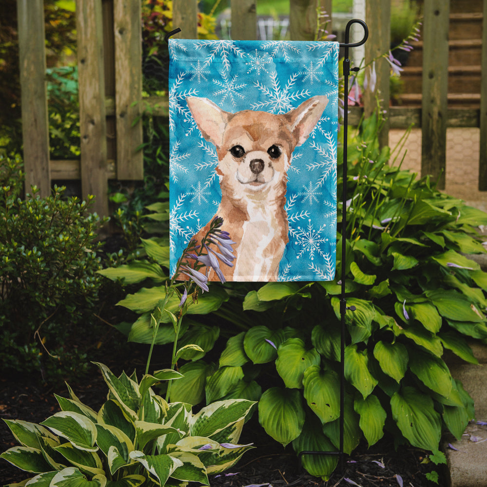 Chihuahua Winter Garden Flag Mailbox Decorative Yard Banner Outside Patio Artwork for Flower Beds, Garden Size, Multicolor