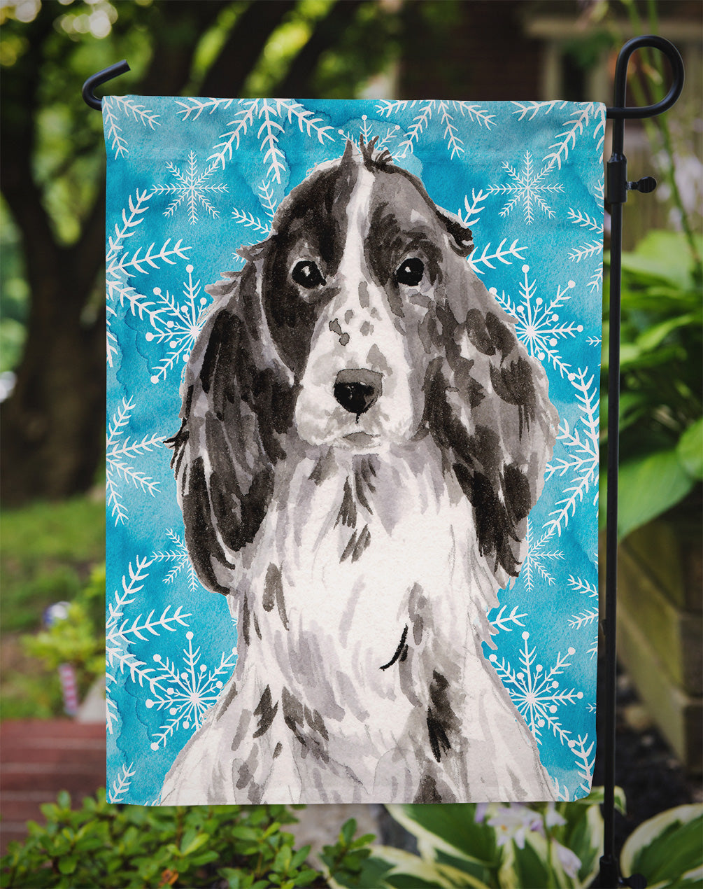 Black Parti Winter Garden Flag Mailbox Decorative Yard Banner Outside Patio Artwork for Flower Beds, Garden Size, Multicolor