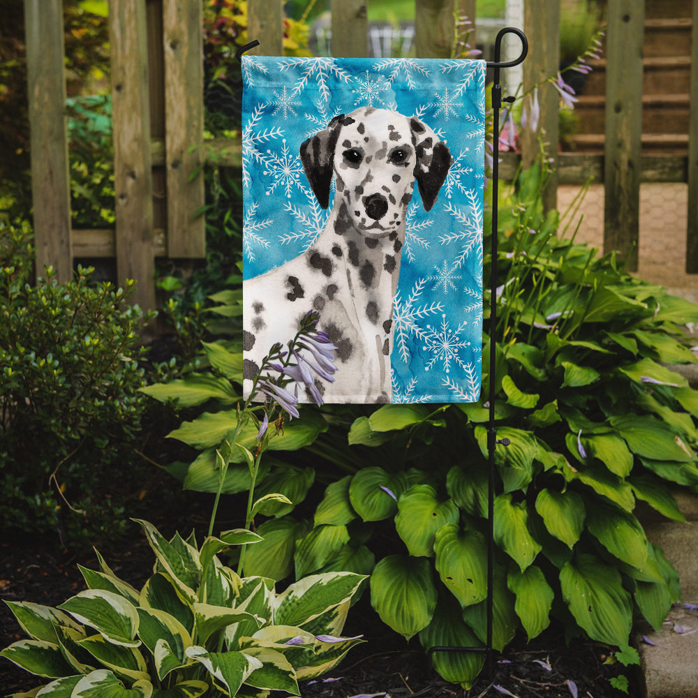 Dalmatian Winter Garden Flag Mailbox Decorative Yard Banner Outside Patio Artwork for Flower Beds, Garden Size, Multicolor