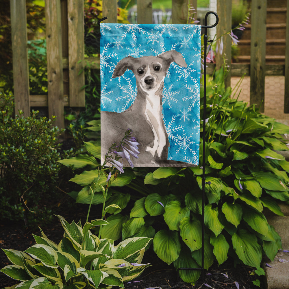 Italian Greyhound Winter Garden Flag Mailbox Decorative Yard Banner Outside Patio Artwork for Flower Beds, Garden Size, Multicolor