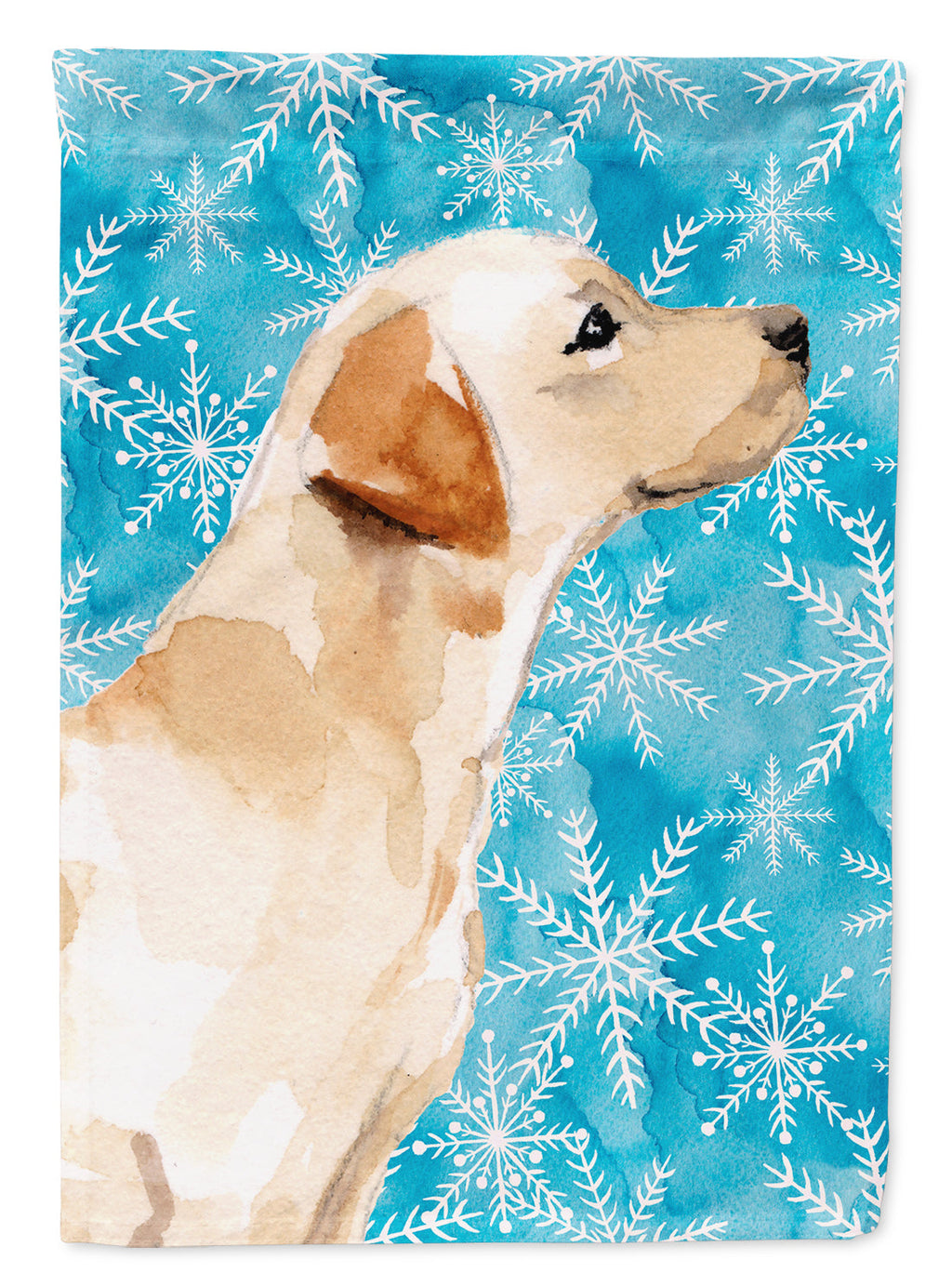 Yellow Labrador #2 Winter Garden Flag Mailbox Decorative Yard Banner Outside Patio Artwork for Flower Beds, Garden Size, Multicolor