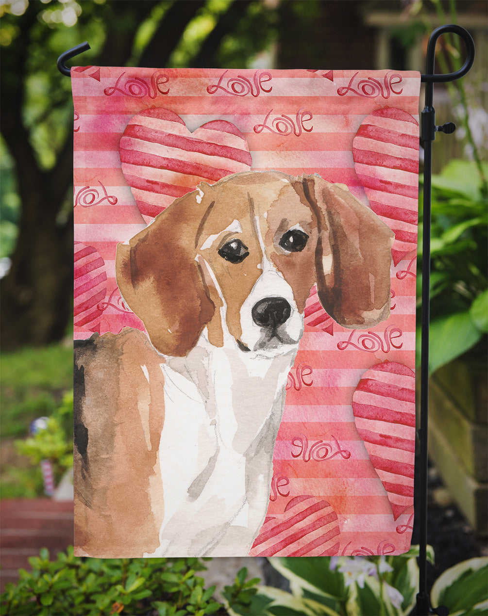 Beagle Love Garden Flag Mailbox Decorative Yard Banner Outside Patio Artwork for Flower Beds, Garden Size, Multicolor
