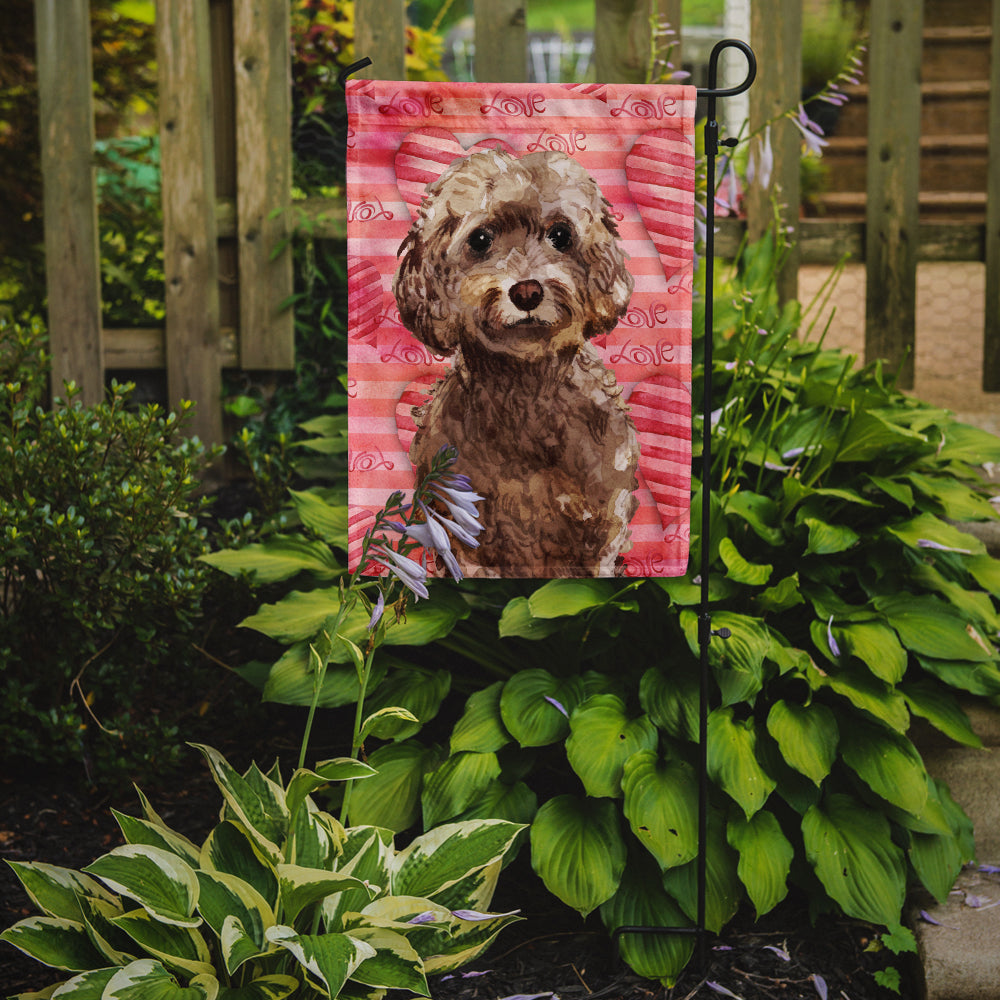 Brown Cockapoo Love Garden Flag Mailbox Decorative Yard Banner Outside Patio Artwork for Flower Beds, Garden Size, Multicolor