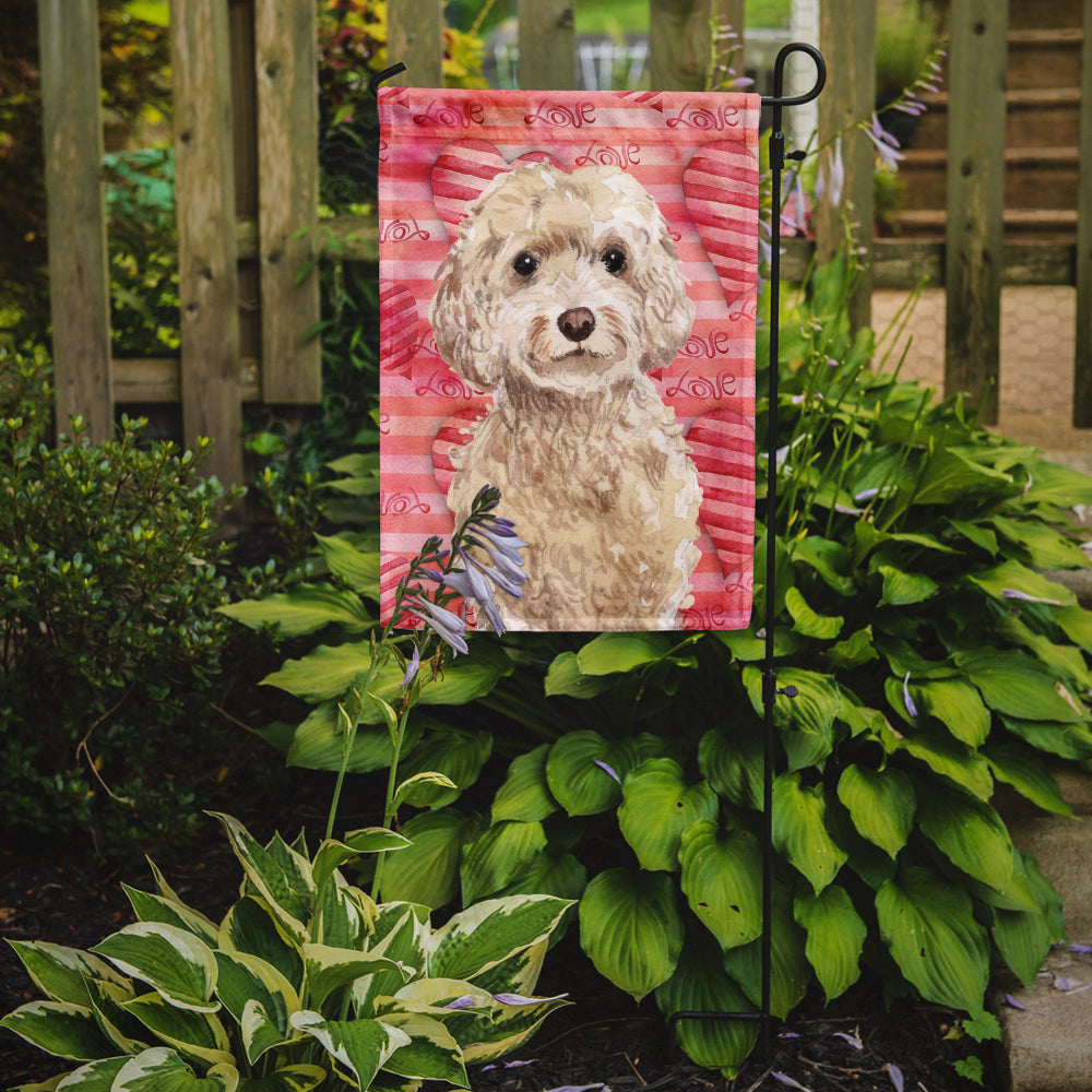 Champagne Cockapoo Love Garden Flag Mailbox Decorative Yard Banner Outside Patio Artwork for Flower Beds, Garden Size, Multicolor