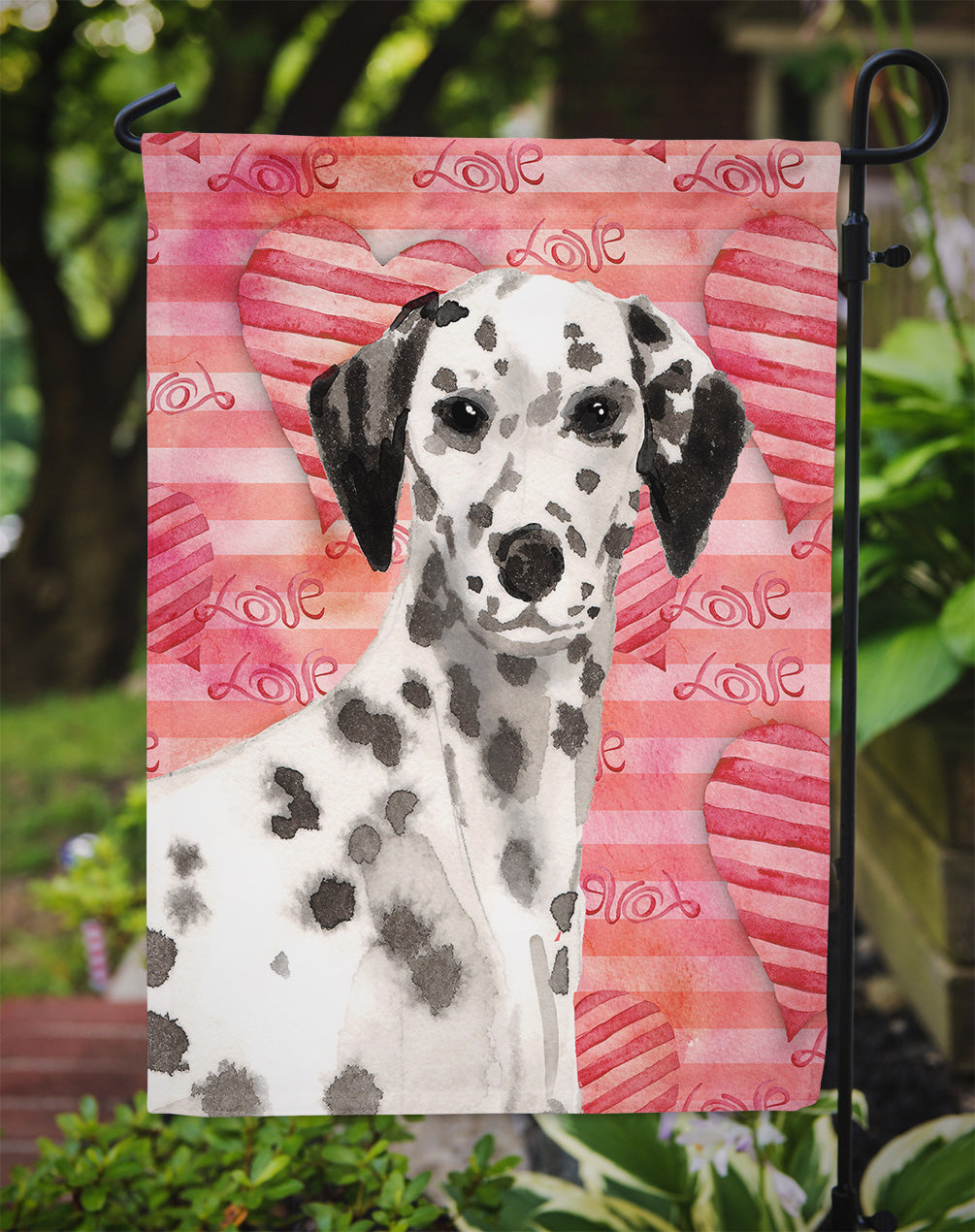 Dalmatian Love Garden Flag Mailbox Decorative Yard Banner Outside Patio Artwork for Flower Beds, Garden Size, Multicolor