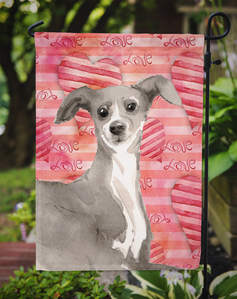 Italian Greyhound Love Garden Flag Mailbox Decorative Yard Banner Outside Patio Artwork for Flower Beds, Garden Size, Multicolor