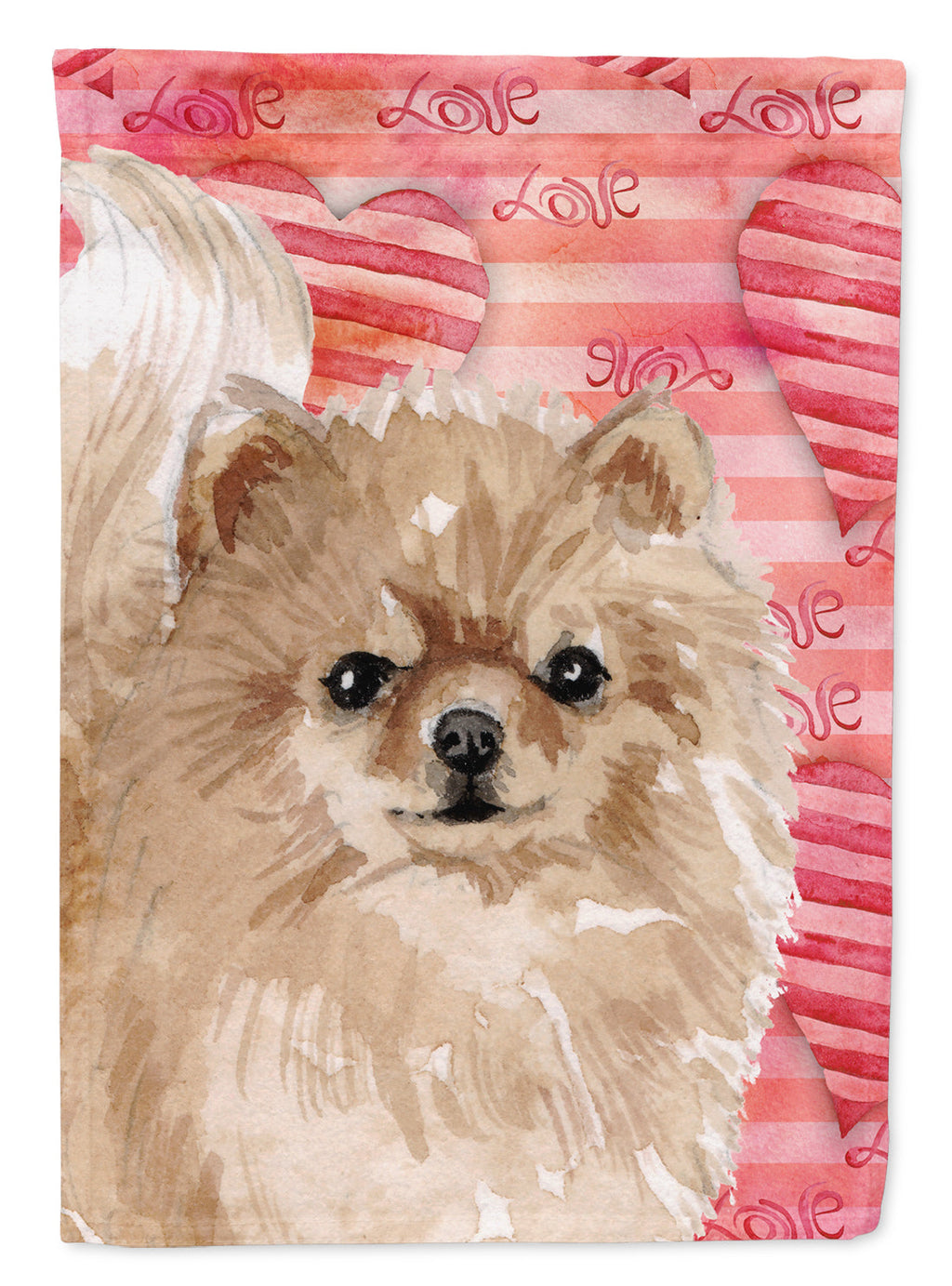 Pomeranian Love Garden Flag Mailbox Decorative Yard Banner Outside Patio Artwork for Flower Beds, Garden Size, Multicolor
