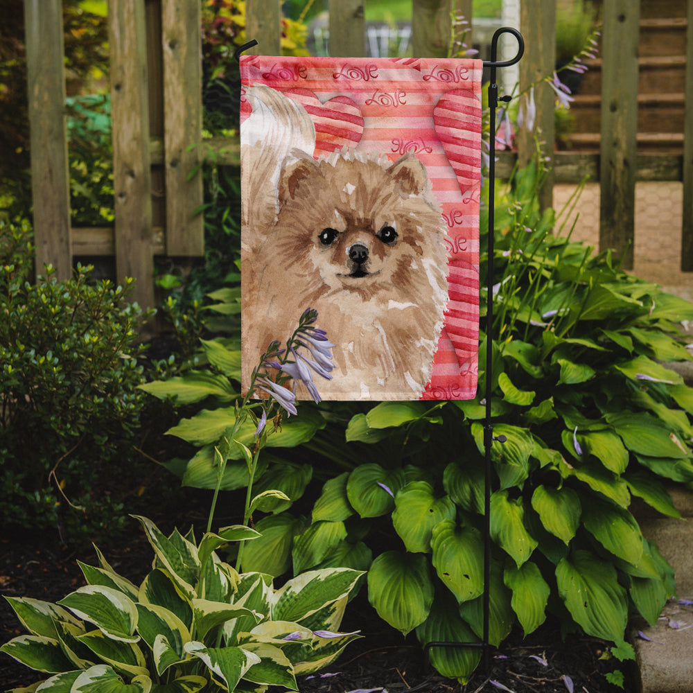Pomeranian Love Garden Flag Mailbox Decorative Yard Banner Outside Patio Artwork for Flower Beds, Garden Size, Multicolor