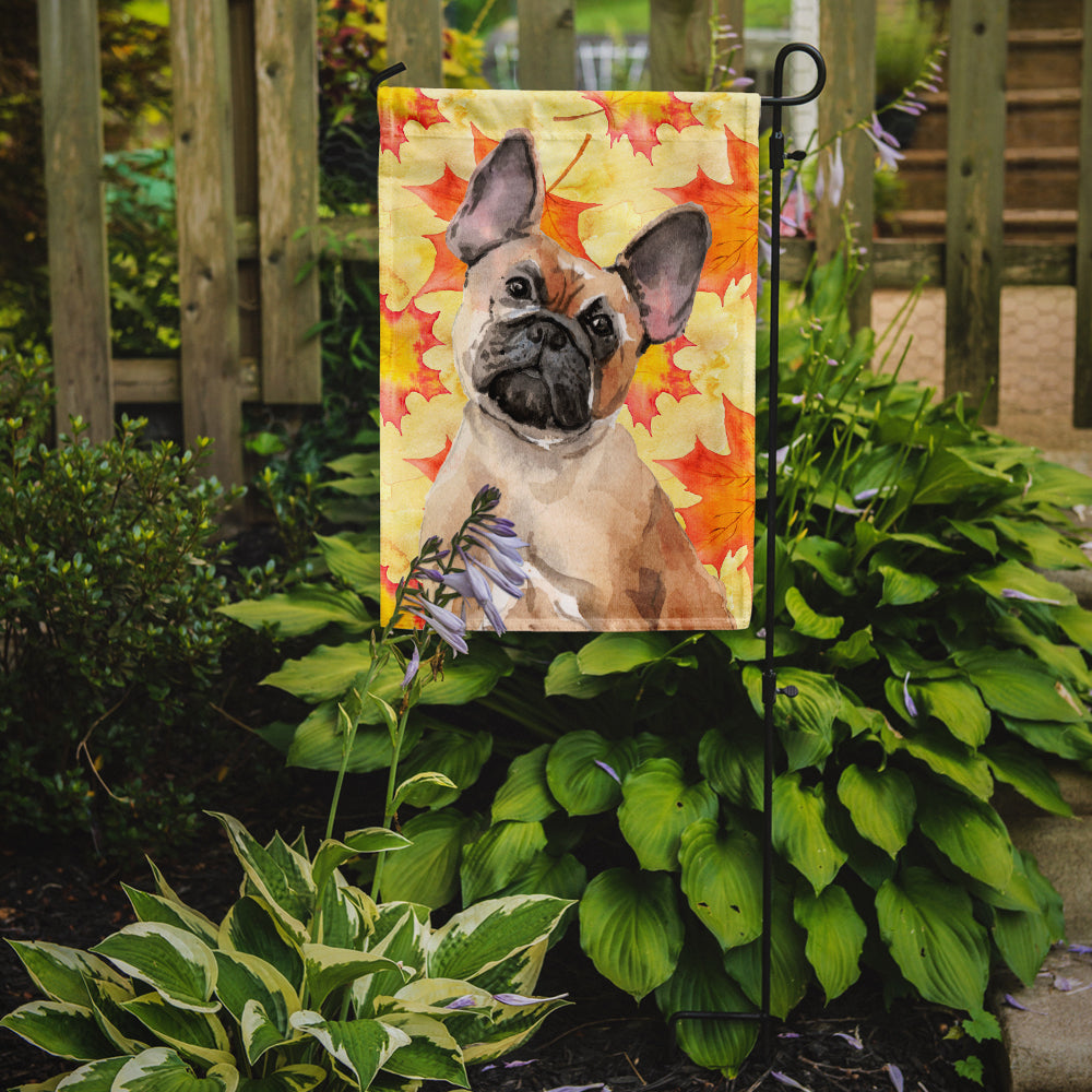 Fawn French Bulldog Fall Garden Flag Mailbox Decorative Yard Banner Outside Patio Artwork for Flower Beds, Garden Size, Multicolor