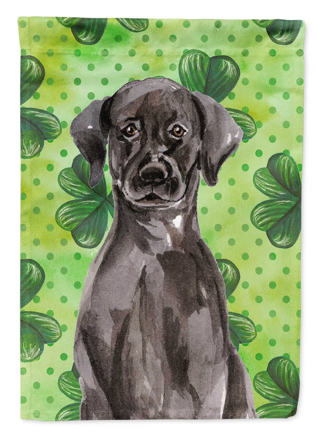 Black Labrador St. Patrick's Garden Flag Mailbox Decorative Yard Banner Outside Patio Artwork for Flower Beds, Garden Size, Multicolor