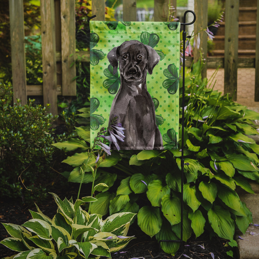 Black Labrador St. Patrick's Garden Flag Mailbox Decorative Yard Banner Outside Patio Artwork for Flower Beds, Garden Size, Multicolor