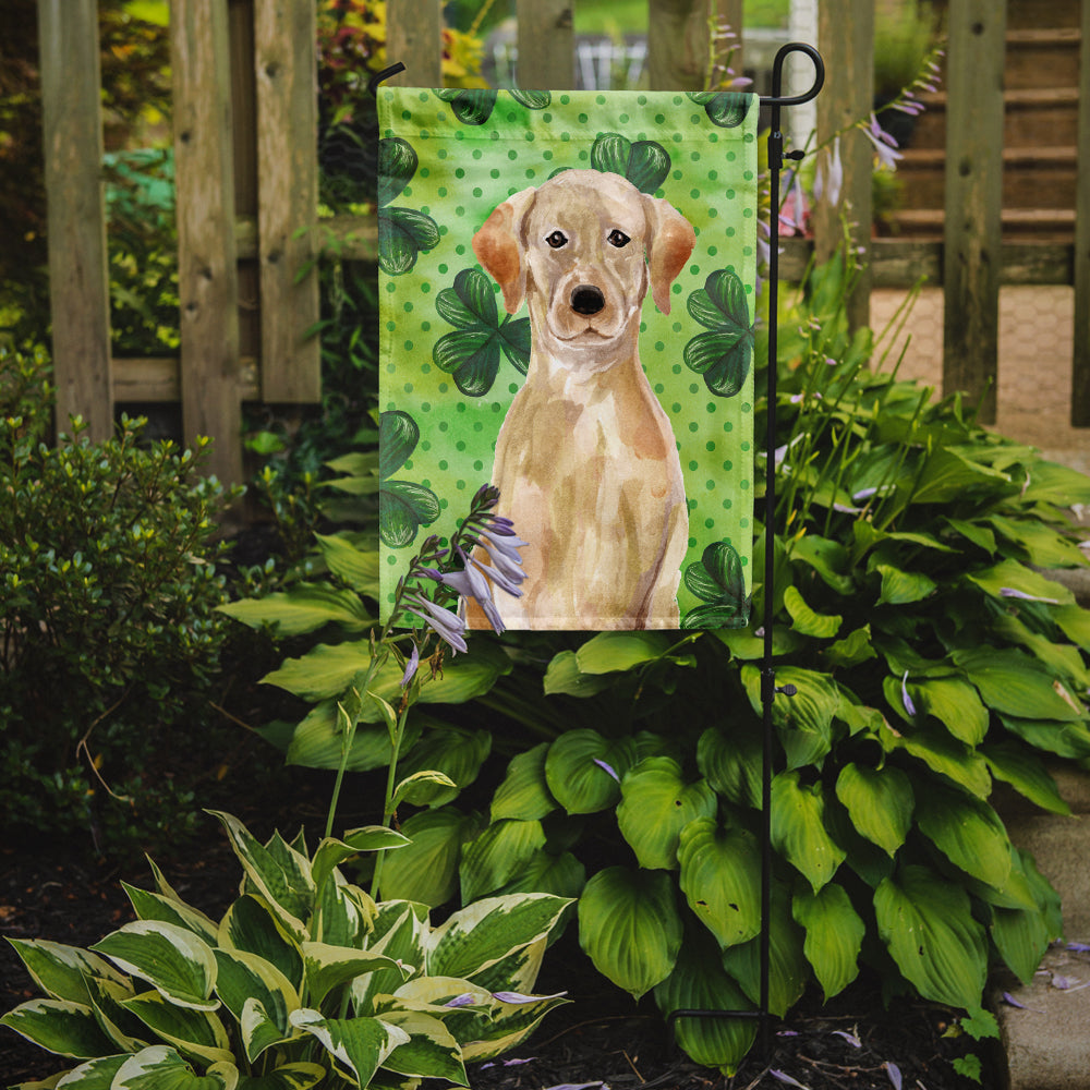 Yellow Labrador St. Patrick's Garden Flag Mailbox Decorative Yard Banner Outside Patio Artwork for Flower Beds, Garden Size, Multicolor
