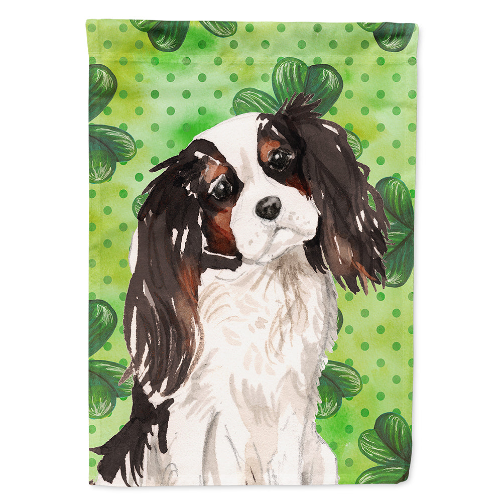Tricolor Cavalier Spaniel St. Patrick's House Flag 28x40 Porch Sleeve Pole Decorative Outside Yard Banner Artwork Wall Hanging, Polyester