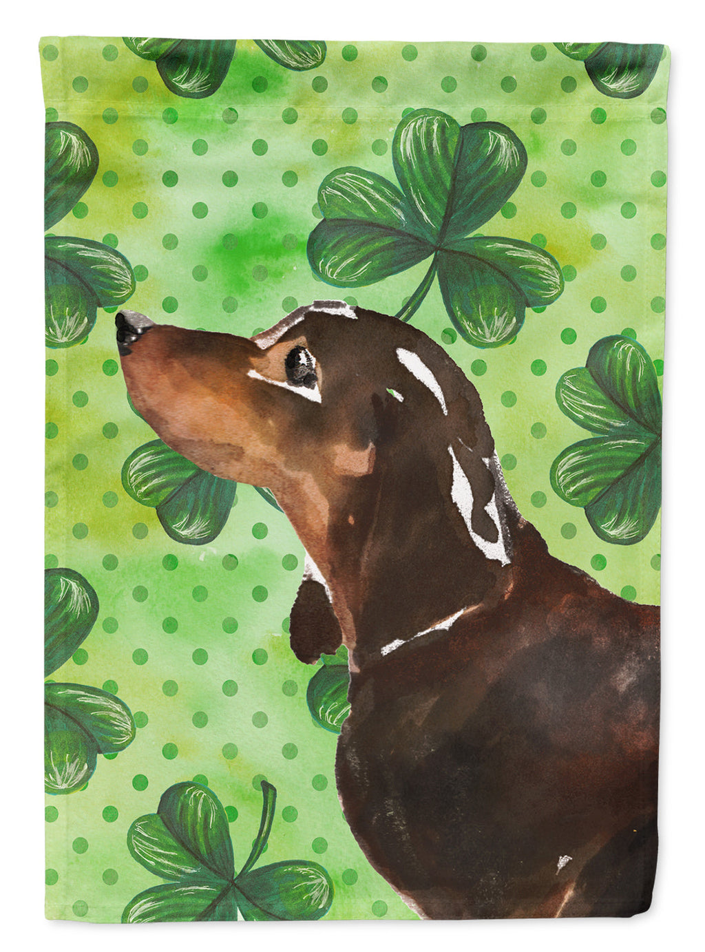 Black and Tan Dachshund St. Patrick's Garden Flag Mailbox Decorative Yard Banner Outside Patio Artwork for Flower Beds, Garden Size, Multicolor