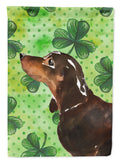 Black and Tan Dachshund St. Patrick's Garden Flag Mailbox Decorative Yard Banner Outside Patio Artwork for Flower Beds, Garden Size, Multicolor
