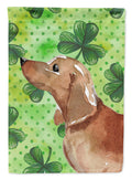 Red Tan Dachshund St. Patrick's Garden Flag Mailbox Decorative Yard Banner Outside Patio Artwork for Flower Beds, Garden Size, Multicolor