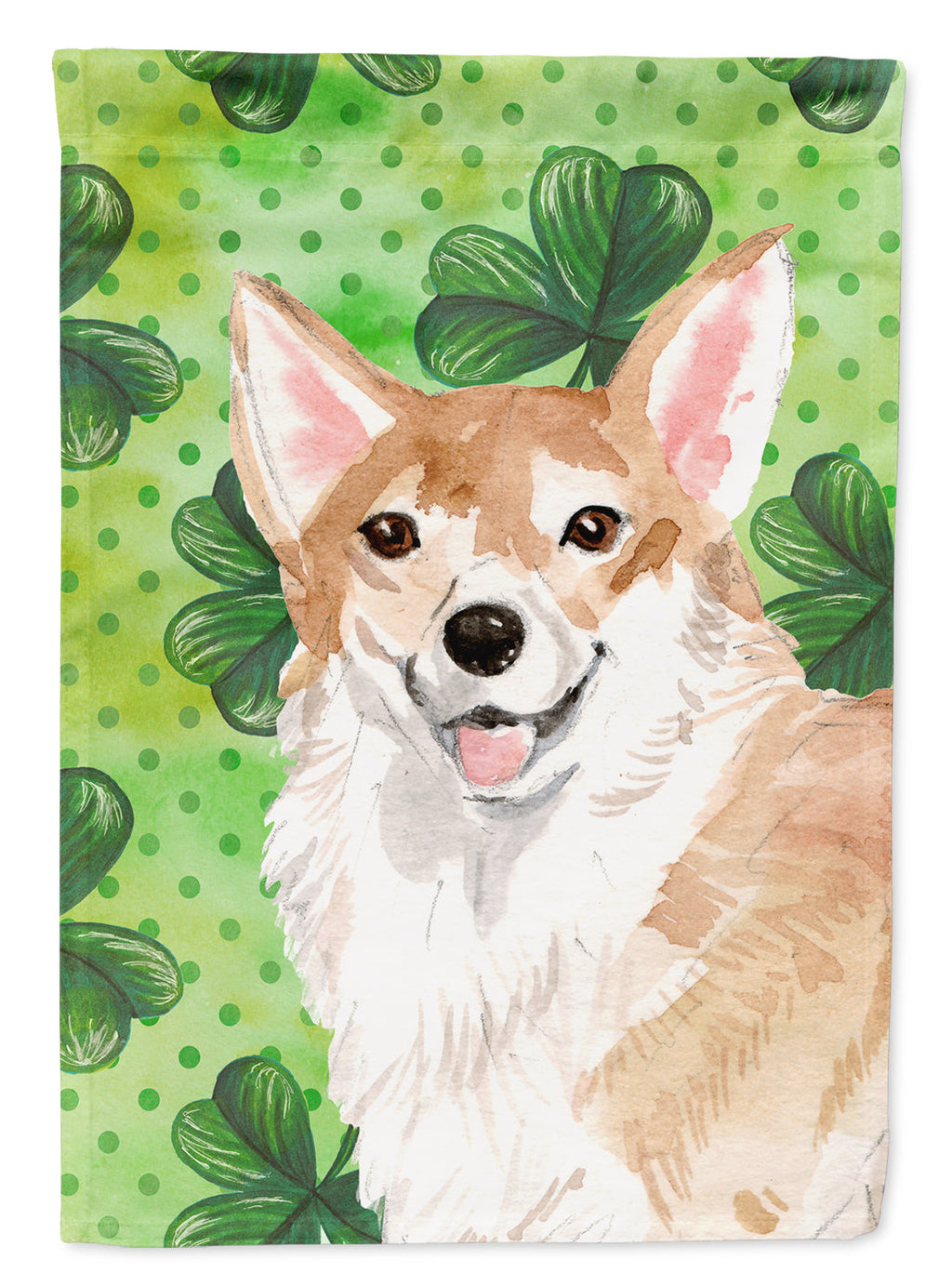 Corgi St. Patrick's Garden Flag Mailbox Decorative Yard Banner Outside Patio Artwork for Flower Beds, Garden Size, Multicolor
