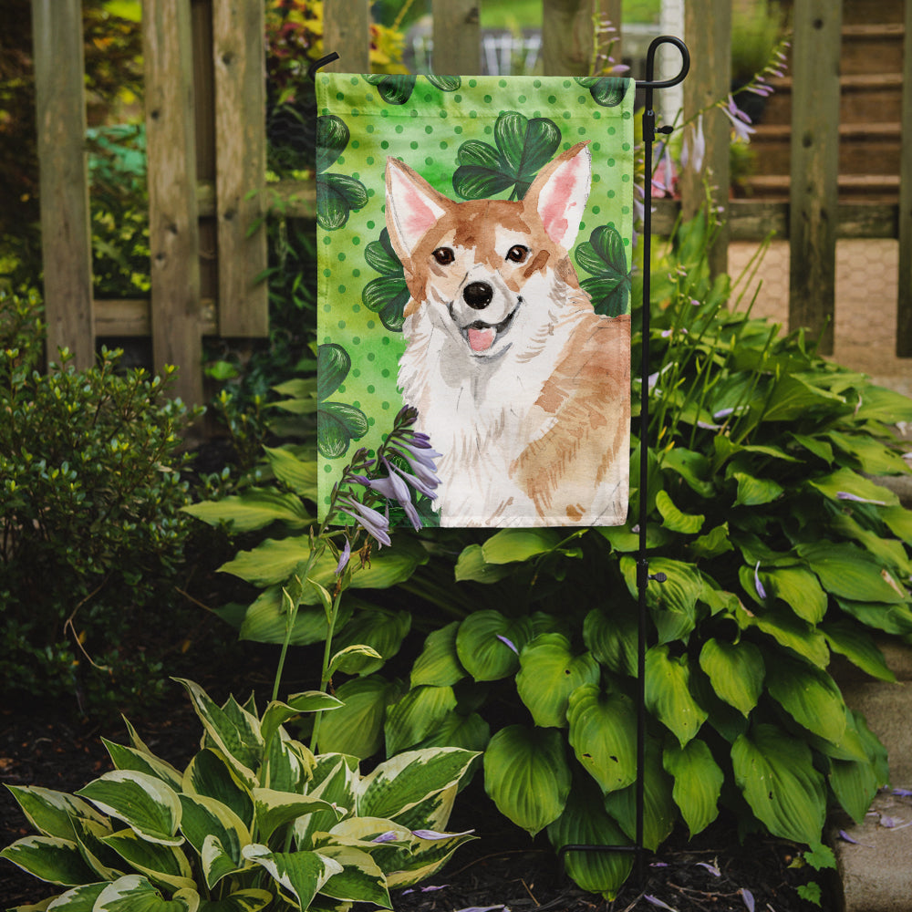 Corgi St. Patrick's Garden Flag Mailbox Decorative Yard Banner Outside Patio Artwork for Flower Beds, Garden Size, Multicolor