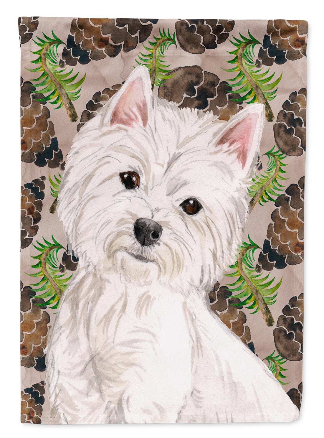 Westie Pine Cones Garden Flag Mailbox Decorative Yard Banner Outside Patio Artwork for Flower Beds, Garden Size, Multicolor
