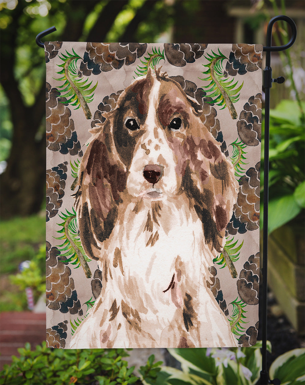 Brown Parti Pine Cones Garden Flag Mailbox Decorative Yard Banner Outside Patio Artwork for Flower Beds, Garden Size, Multicolor