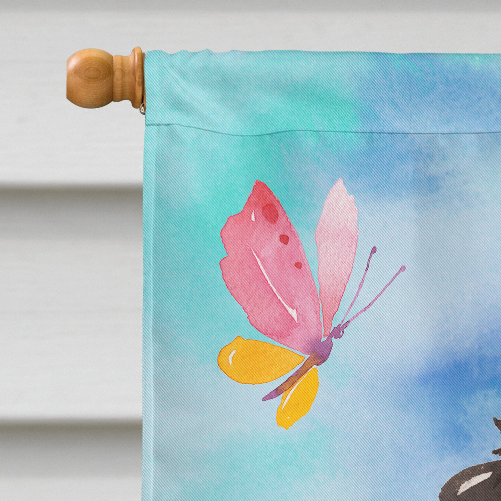Tricolor Cavalier Spaniel Easter House Flag 28x40 Porch Sleeve Pole Decorative Outside Yard Banner Artwork Wall Hanging, Polyester