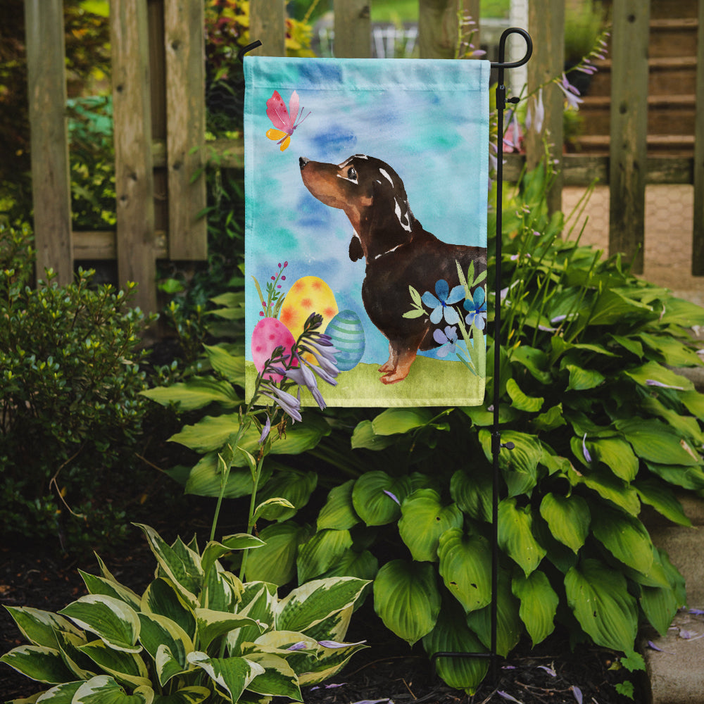Black and Tan Dachshund Easter Garden Flag Mailbox Decorative Yard Banner Outside Patio Artwork for Flower Beds, Garden Size, Multicolor