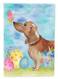 Red Tan Dachshund Easter Garden Flag Mailbox Decorative Yard Banner Outside Patio Artwork for Flower Beds, Garden Size, Multicolor