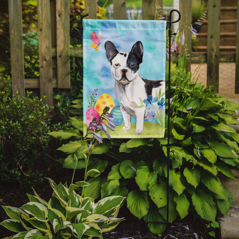 Black White French Bulldog Easter Garden Flag Mailbox Decorative Yard Banner Outside Patio Artwork for Flower Beds, Garden Size, Multicolor