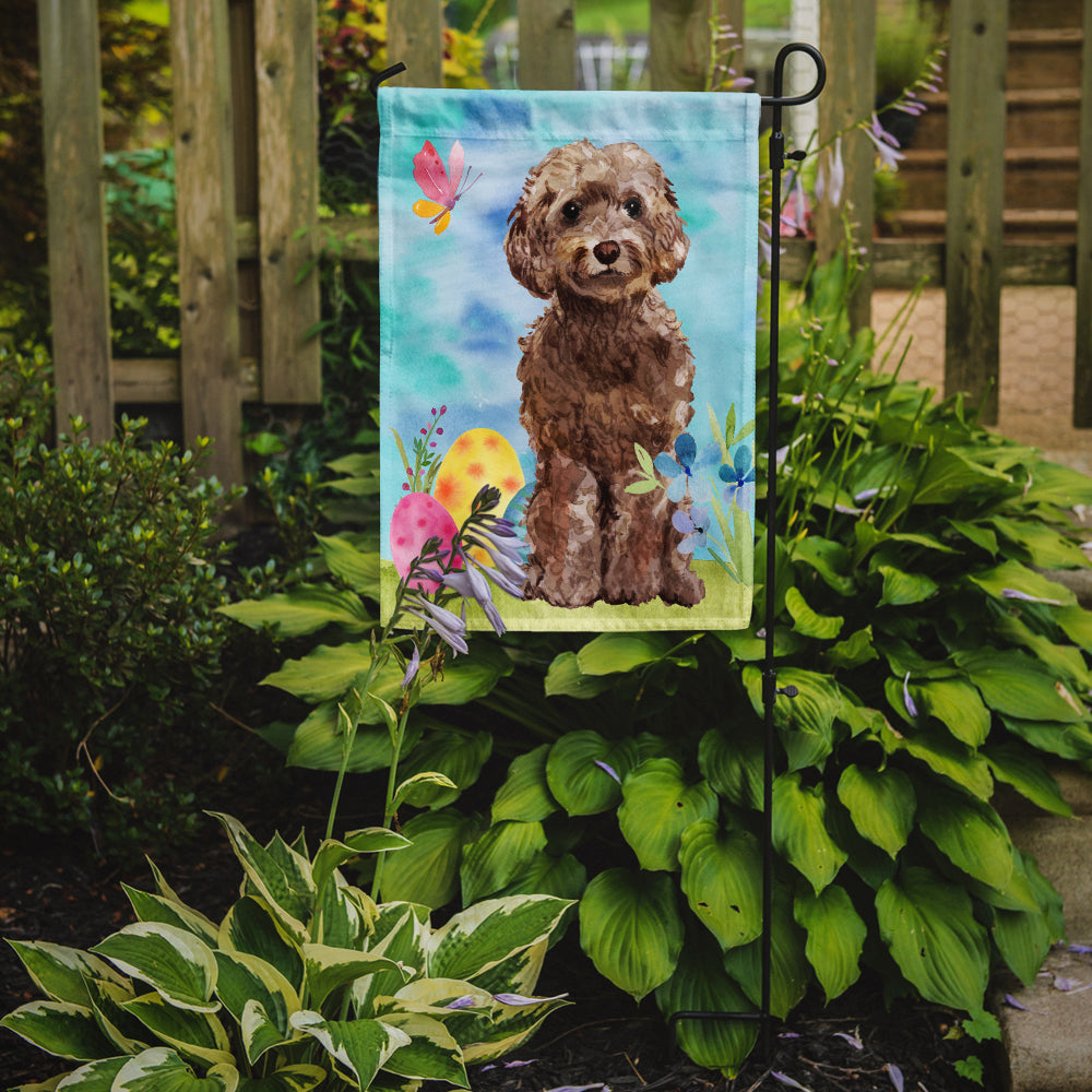 Brown Cockapoo Easter Garden Flag Mailbox Decorative Yard Banner Outside Patio Artwork for Flower Beds, Garden Size, Multicolor