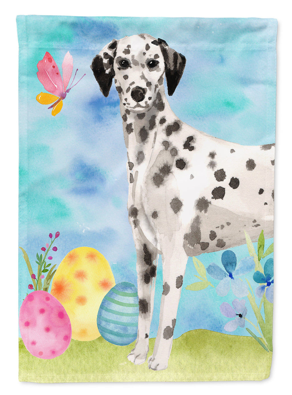 Dalmatian Easter Garden Flag Mailbox Decorative Yard Banner Outside Patio Artwork for Flower Beds, Garden Size, Multicolor