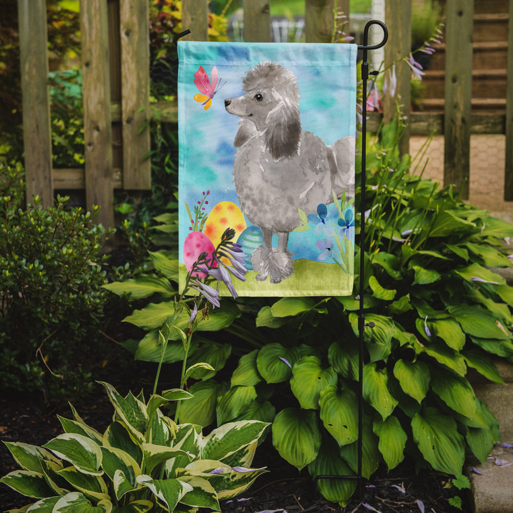 Grey Standard Poodle Easter Garden Flag Mailbox Decorative Yard Banner Outside Patio Artwork for Flower Beds, Garden Size, Multicolor