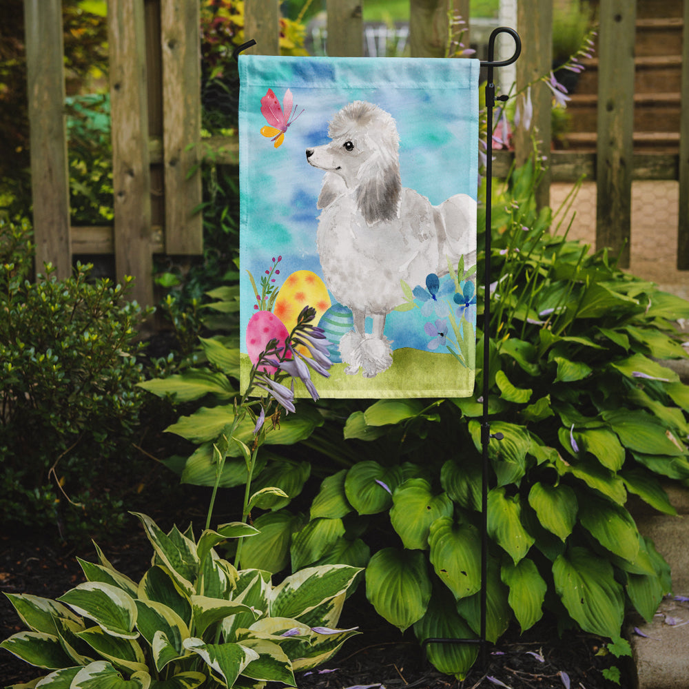 White Standard Poodle Easter Garden Flag Mailbox Decorative Yard Banner Outside Patio Artwork for Flower Beds, Garden Size, Multicolor